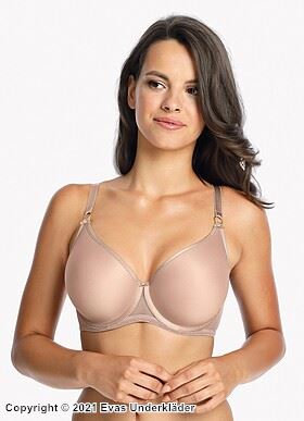 Comfortable full cup bra, mesh inlay, invisible under clothes